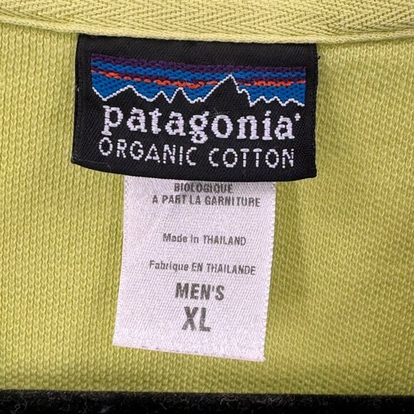 Patagonia Organic Cotton Bright Green Polo Shirt Mens XL - Picture 5 of 5